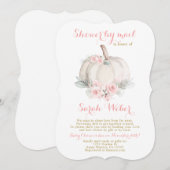 郵便で届く秋のシャワーガール 招待状 (正面/裏面)