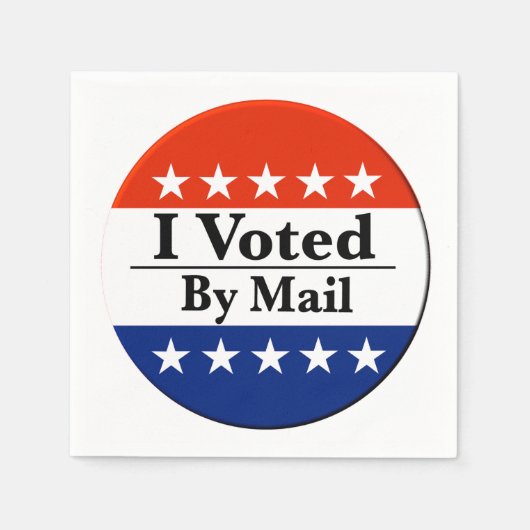 郵便で投票した スタンダードカクテルナプキン (正面)