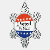 郵便で投票した スノーフレークピューターオーナメント (右)