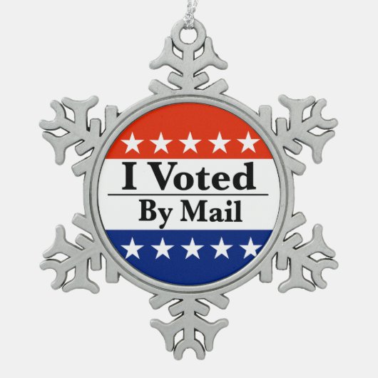 郵便で投票した スノーフレークピューターオーナメント (正面)