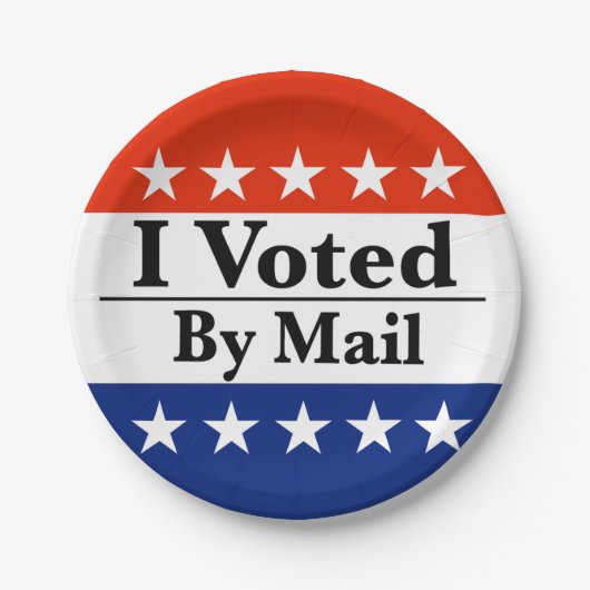 郵便で投票した ペーパープレート (正面)