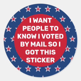 「郵便で投票した ラウンドシール