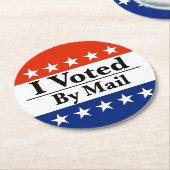 郵便で投票した ラウンドペーパーコースター (アングル)