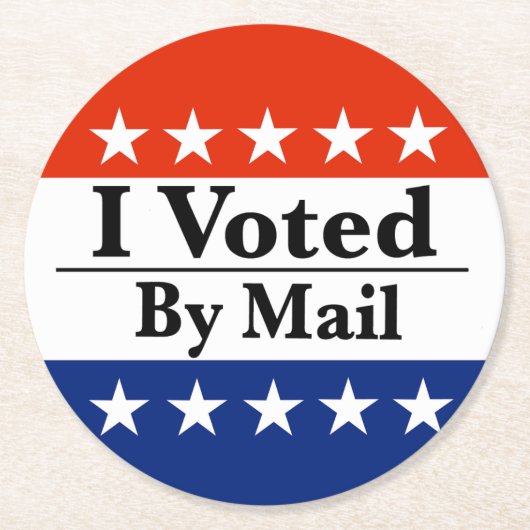 郵便で投票した ラウンドペーパーコースター (正面)
