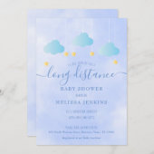 郵便で楽しむロングディスタンスベイビーシャワー By Mail Boy Blue 招待状 (正面/裏面)