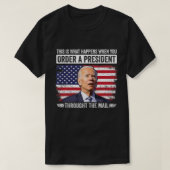 郵便で社長を注文するおもしろいと Tシャツ (デザイン正面)