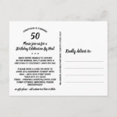 郵便で誕生日パーティー, 2つの写真, どんな年齢でも, 風船 ポストカード (裏面)