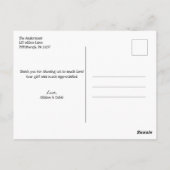 郵便で贈るロングディスタンス ブライダルシャワーのお礼 ポストカード (裏面)