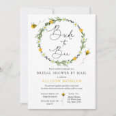 郵便で開催するブライダルシャワーの招待状「花嫁になる人」の案内 招待状 (正面)