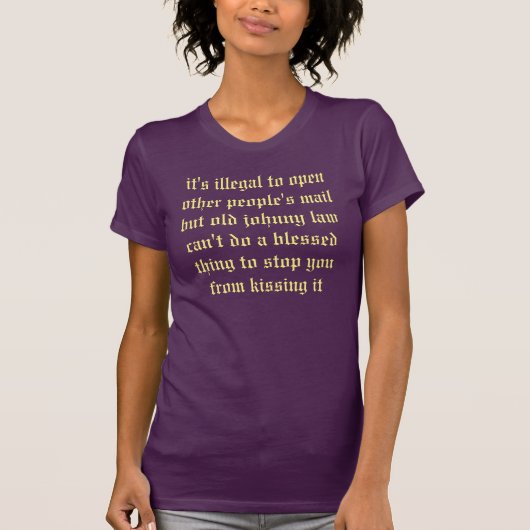 郵便の抜け穴について知らせるtシャツ tシャツ (正面)