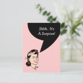 郵便はがきのかわいいまばたきのびっくりパーティの郵便はがきの催すこと インビテーションポストカード (スタンド正面)