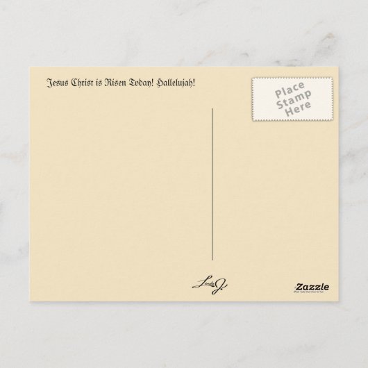 郵便はがきのイエス・キリストの空の墓 ポストカード (裏面)