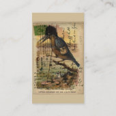 郵便はがきのカワセミ 名刺 (裏面)