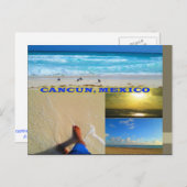 郵便はがきのカンクンのカスタムなコラージュ8 ポストカード (正面/裏面)