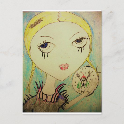 郵便はがきのクリスマスのプリンセスのゾンビ シーズンポストカード (正面)