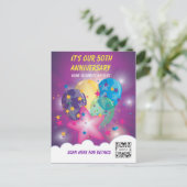 郵便はがきのテンプレートのお祝い インビテーションポストカード (スタンド正面)