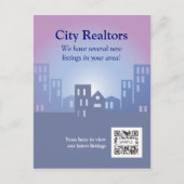郵便はがきのテンプレート都市不動産仲介業者 案内ポストカード (正面)