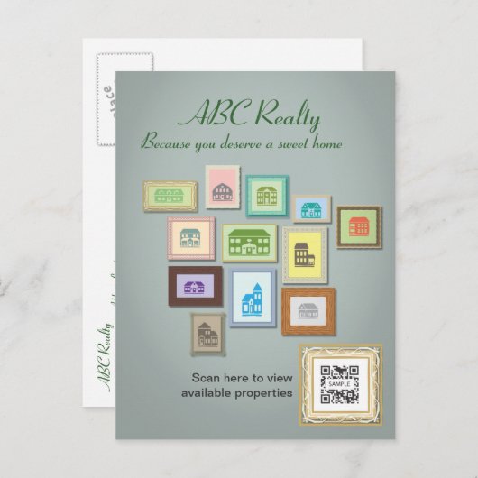 郵便はがきのテンプレートABCの不動産 ポストカード (正面/裏面)