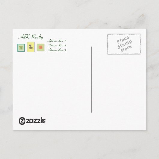 郵便はがきのテンプレートABCの不動産 ポストカード (裏面)