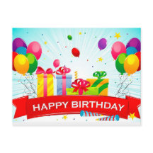 郵便はがきのハッピーバースデー