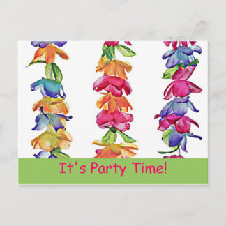 郵便はがきのハワイアンLeis - PartyTime! インビテーションポストカード
