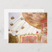 郵便はがきのパリのヴィンテージのメリーゴーランド シーズンポストカード (正面/裏面)