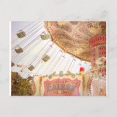 郵便はがきのパリのヴィンテージのメリーゴーランド シーズンポストカード (正面)