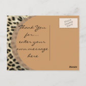 郵便はがきのヒョウのプリントありがとう ポストカード (裏面)