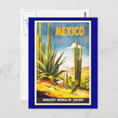 郵便はがきのメキシコの挨拶のヴィンテージ ポストカード (正面/裏面)