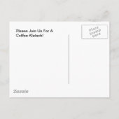 郵便はがきのヴィンテージのフラミンゴのコーヒーKlatschの招待 インビテーションポストカード (裏面)