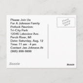 郵便はがきのヴィンテージのレトロのお祝いのおもしろいの家族会 ポストカード (裏面)