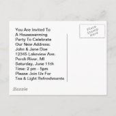 郵便はがきのヴィンテージのレトロのカップルの引っ越し祝いパーティーのパーティー インビテーションポストカード (裏面)