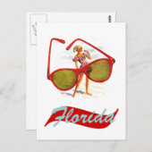 郵便はがきのヴィンテージのレトロのサンシャイステートフロリダFla ポストカード (正面/裏面)