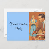 郵便はがきのヴィンテージのレトロの引っ越し祝いパーティーのパーティの記念品 インビテーションポストカード (正面/裏面)
