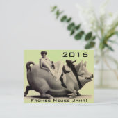 郵便はがきのヴィンテージの明けましておめでとうのfrohesのneuesのjahr シーズンポストカード (スタンド正面)