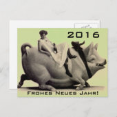 郵便はがきのヴィンテージの明けましておめでとうのfrohesのneuesのjahr シーズンポストカード (正面/裏面)