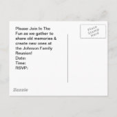 郵便はがきのヴィンテージレトロ家族のRenuionの発表 案内ポストカード