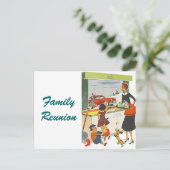 郵便はがきのヴィンテージレトロ家族のRenuionの発表 案内ポストカード