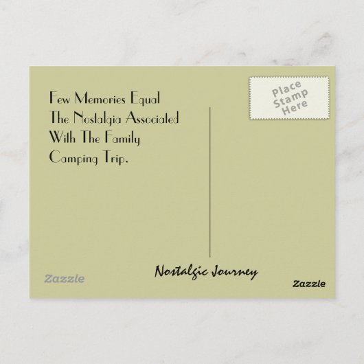 郵便はがきのヴィンテージレトロ旅行トレーラーのキャンプ旅行 ポストカード (裏面)
