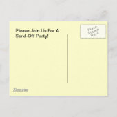 郵便はがきのヴィンテージロケットはパーティの招待状を送ります インビテーションポストカード (裏面)