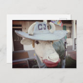 郵便はがきの口紅の牛 シーズンポストカード (正面/裏面)