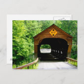 郵便はがきの屋根付橋ニューハンプシャー ポストカード (正面/裏面)
