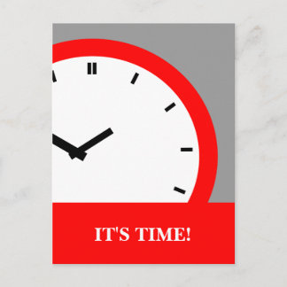 郵便はがきの文字盤の時間アポイントメントのメモ ポストカード
