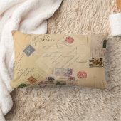 郵便はがきの歓喜のアメリカ人のMoJoの枕 ランバークッション (ブランケット)