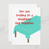 郵便はがきの隣の集まりの招待状 インビテーションポストカード (正面/裏面)