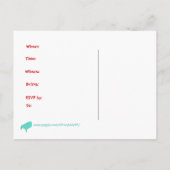 郵便はがきの隣の集まりの招待状 インビテーションポストカード (裏面)