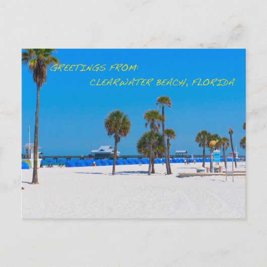 郵便はがきのClearwaterのビーチフロリダ ポストカード (正面)