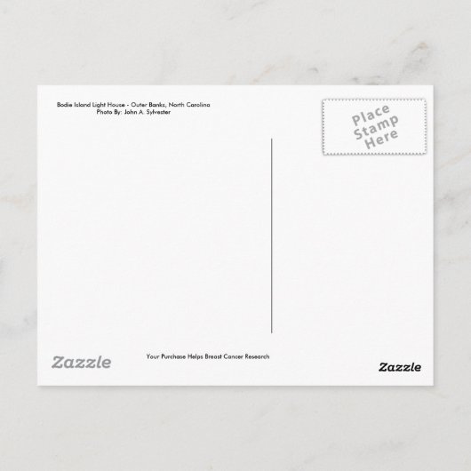 郵便はがきのCurrituckの軽い家の外銀行、NC ポストカード (裏面)