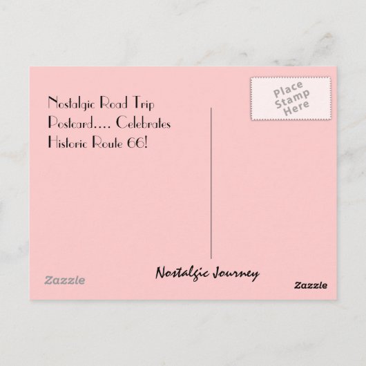 郵便はがきはルート66のレトロのスタイルのあなたの蹴りを得ます ポストカード (裏面)