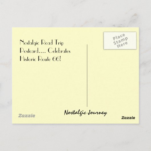 郵便はがきはルート66のレトロのスタイルのあなたの蹴りを得ます ポストカード (裏面)